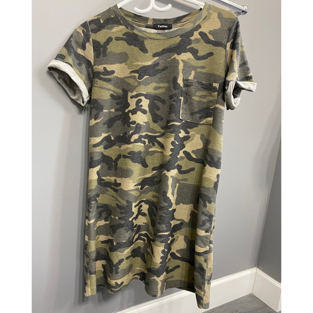 Womens camo tshirt dress